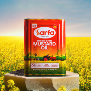 Sarfa Kachchi Ghani Mustard Oil 15kg Tin